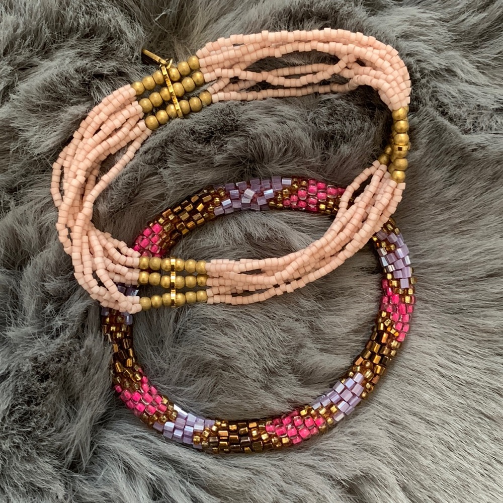 Rustic Cuff Beaded Set